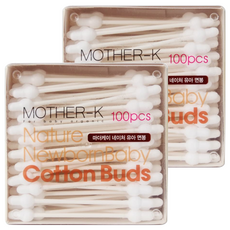 MOTHER-K 嬰幼兒雙頭棉花棒 (獨立包裝), 80支, 2盒