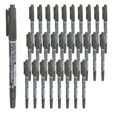 雙頭記號簽字筆 Set, 黑色, 1組