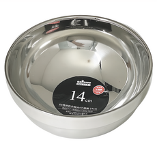 ezHome 家庭生活的達人 雙層鉑金碗304不鏽鋼 14cm, 1個