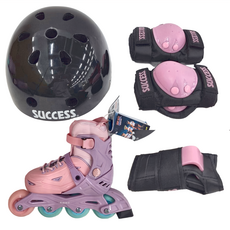 SUCCESS 成功 兒童伸縮直排輪組 S0490, 粉色, 1組