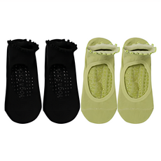 NICOFUN 愛定做 捲捲花邊防滑瑜珈襪 女襪 FYK23YOGA02 64g