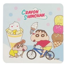 收納王妃 蠟筆小新軟式珪藻土杯墊 2入, 饗吃兄妹, 1個