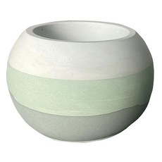 小圓球水泥盆, 直徑8.5 x 5.5cm, 油墨山嵐配色, 1個