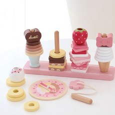 Mother garden 木製玩具 甜點套圈圈, 1盒