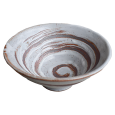 Minoya 美濃燒 4井 日本製 陶瓷 碗 15.1x7cm 400ml, 赤志野旋, 1個