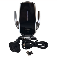 易仕拓 車載支架無線充電器 (智能感應), Q88, 銀色