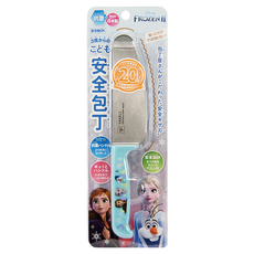 YAXELL Disney 迪士尼 冰雪奇緣兒童安全菜刀，抗菌，適合3歲以上兒童, 23cm, 藍色, 1支