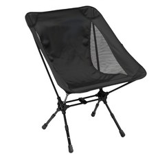 CAPTAIN STAG 鹿牌 鋁合金輕量收納月亮椅, 黑色, 耐重約80Kg, 約1Kg, 展開: 54 x 50 x 70 cm, 1個
