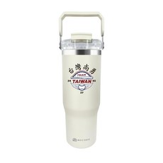 MOCODO 伴佳家 陶瓷雙飲提提杯 台灣尚勇款 GH2404W, 1個, 900ml, 奶油白