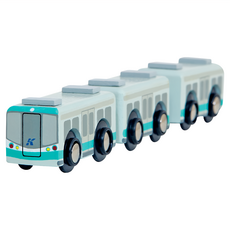 mentari 高雄捷運 TW-103 Set，木製玩具，3歲以上適用，訓練幼童組織串聯能力, 1組, 26 x 3 x 4 cm