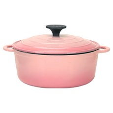 鍋寶 歐風琺瑯鑄鐵鍋-22cm(電磁爐適用) 1入 導熱均勻 保溫性佳, 櫻花粉