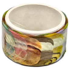 德德小品集 馬卡龍系列 紙膠帶 Set, 韓國製 和紙材質 裝飾用 150枚入, 1捲