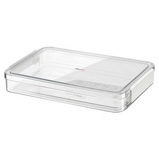 葉子小舖 透明卡扣桌上文件收納盒, 白色, 1層