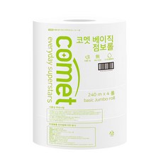 comet 特大雙層捲筒衛生紙, 1組, 4捲, 240m