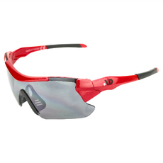 ButterFly Fish 蝴蝶魚 兒童款AD Superman2 抗UV運動眼鏡, 台灣製, PC防爆鏡片, 安全不刮臉, 法拉利紅, 7-12歲