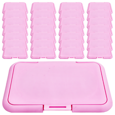 Little Pink Rabbit 粉彩小兔 濕紙巾專用盒蓋 12入組, 3包, 粉紅色