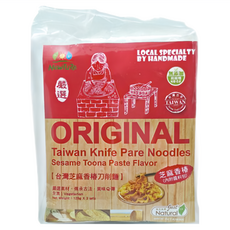 展康 台灣芝麻香椿刀削麵 附醬料包 無添加人工色素 全素者可食用, 128g, 1包