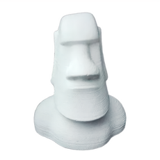 皺眉摩艾, 外徑 7cm 內徑 5cm 高 11cm, 水泥白, 1個