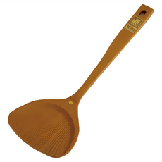 上龍 佳味 木質煎匙, 木紋色, 1支