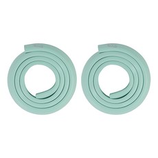 YODA 優的寶貝 DIY 泡棉防撞條加厚款-粉綠色, 雙層泡棉 網狀纖維材質,通過SGS檢驗測試合格, 3.5 x 1.2 x 200cm, 2個