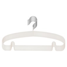 WELLANE 圓弧仿肩防滑無痕衣架5件組 40cm, 1組, 白色