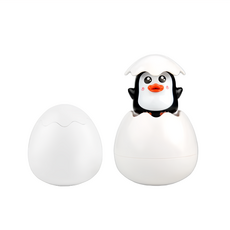 OhBabyLaugh 洗澡玩具噴水蛋 - 適用年齡三歲以上 主要材質為ABS塑膠, 黑色企鵝, 1個