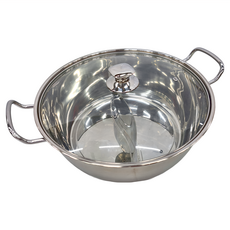 優得 電磁爐適用 享樂鴛鴦鍋, #304不銹鋼材質，耐酸鹼/耐高溫, 32cm, P-2296-32, 1個