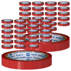 8H 顏色膠帶 18mm*45M 台灣產, 紅色, 48個