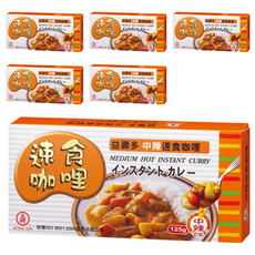 工研 益壽多中辣速食咖哩, 125g, 6盒