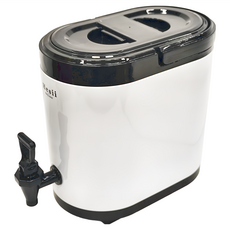 Hesii 橢圓形保溫茶桶 6L 304不鏽鋼材質, 純白色, 1個