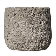 水泥仿火山石杯 底無孔 原色灰, 2個