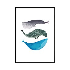 有框畫 白日夢小鯨魚, 黑色