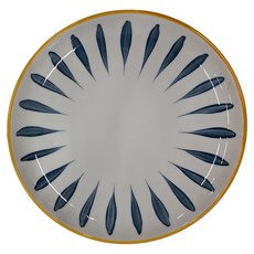 Homely Zakka 日式創意手繪陶瓷餐盤碗餐具 小圓平盤 440g, 風輪, 1個