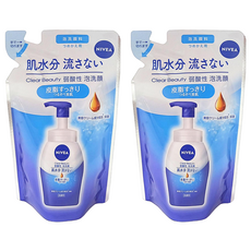 NIVEA 妮維雅 弱酸性保濕清爽洗顏慕斯補充包, 130ml, 2包