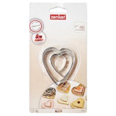 zenker 43008 心型餅乾模四件組, 1入