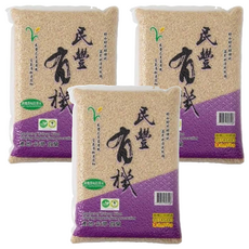民豐有機 有機長秈胚芽米 香Q可口, 3kg, 3包