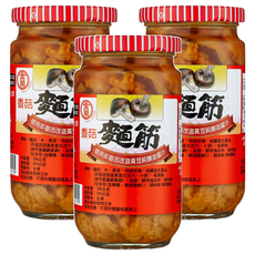 KIMLAN 金蘭 香菇麵筋, 香氣濃郁，幸福滿滿的麵筋口感, 無防腐劑、無色素、無香精, 396g, 3罐