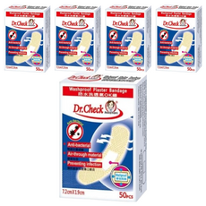 Dr.Check 護理專家 防水透氣OK繃, 7.2 x 1.9cm, 50個, 5盒