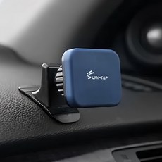 Sumitap 方形磁吸手機支架 深藍色 穩固磁吸 360度旋轉 單手操作 車用手機支架, 1個