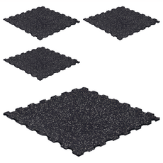 HOLD STRONG 拼圖式訓練地墊 耐熱溫度-30°C~80°C, 黑色, 4個