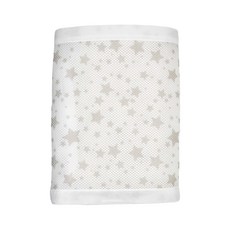 BreathableBaby 透氣嬰兒兩側床圍套裝, 100%聚酯纖維, 148cm x 28cm x2片, 適用於活動床或嬰兒床, 滿天星灰