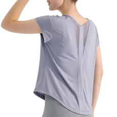 微孔透氣涼感科技運動罩衫 - 月光紫, S(58cm)