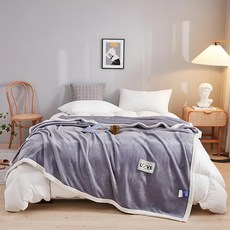 A&R 日系牛奶絨法蘭絨毯 六色任選, 200 x 150cm, 極致灰