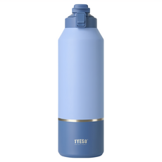 TYESO 泰碩 便攜彈蓋保溫瓶, 撞色藍, 1個, 1.2L
