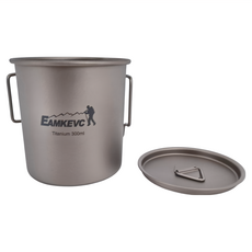 EAMKEVC 伊凱文 純鈦蝴蝶手把杯 CR3002 300ml 68g, 銀色, 1個