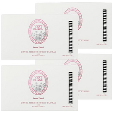 VERT BLANC 柔軟去靜電烘衣紙 花園芬芳, 嬰兒和家庭適用, 30張, 4盒