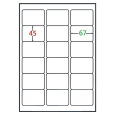 鶴屋 A4三用電腦標籤 21 B4567 67 x 45mm, 18格, 105張