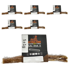 NATURAL FARM 自然牧場 寵物耐咬零食 天然牛腱製成 潔牙耐咬, 5g/個 牛腱棒 S, 6個