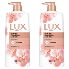 LUX 麗仕 沐浴乳 水潤桃花 淡雅香氛 1L, 2瓶