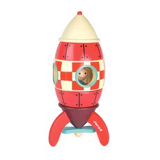 Janod磁性拼裝積木 火箭木製玩具, 火箭, 1組